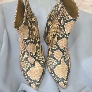 Vince Caputo Snake print bootie